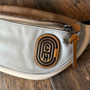 Coach Tan and Gray Belt Bag